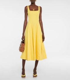 Yellow Wells Dress by Staud at Mytheresa