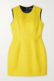 Yellow Wool-ponte mini dress DOLCE amp GABBANA NET-A-PORTER at Net a Porter