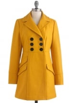 Yellow coat from Modcloth at Modcloth