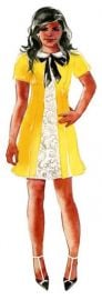 Yellow collared dress at Salvador Perez