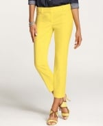 Yellow cropped pants at Ann Taylor at Annetaylor