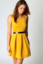 Yellow dress at Boohoo