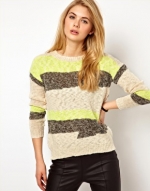 Yellow graphic sweater at Asos