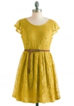 Yellow lace dress from Modcloth at Modcloth