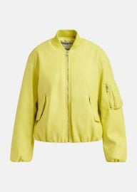 Yellow oversized cropped bomber jacket Essentiel Antwerp United States at Essentiel Antwerp