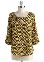 Yellow top at ModCloth in the same print at Modcloth