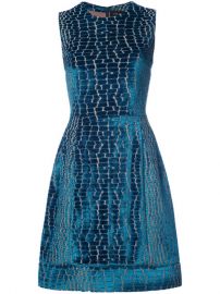 Yigal Azrouel Crocodile Effect Velvet Dress at Farfetch