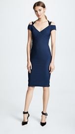 Yigal Azrouel Off Shoulder Dress with Velvet Straps at Shopbop