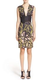 YigalAzrouel Pop ArtPrint Sleeveless Scuba Sheath Dress at Nordstrom