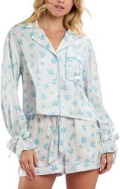 Yiulangde Holiday Pink Bow Pajamas for Women Cute Silk Satin Heart Pjs Ruffle Shorts Set Long Sleeve Shirts Pajamas with Bows at Womens Clothing store at Amazon
