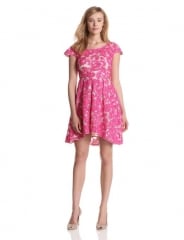 Yoana Baraschi pink lace dress at Amazon