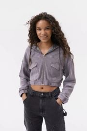 Yogi Fleece Cropped Zip-Up Hoodie Sweatshirt by Urban Outfitters at Urban Outfitters