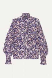 Yoshi printed silk crepe de chine blouse at Net A Porter