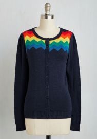 You Heard That Bright Cardigan in Rainbow x at ModCloth