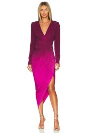 Young Fabulous Broke Genesis Midi Dress in Beet Ombre at Revolve