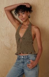Your Favorite Liz Smocked Halter Top PacSun at PacSun