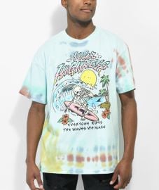 Your Highness Ride The Wave Blue Tie Dye T-Shirt at Zumiez