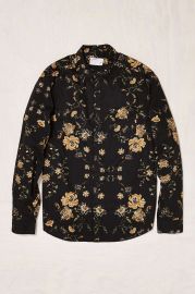 Your Neighbors Ornate Floral Button-Down Shirt in Black at Urban Outfitters