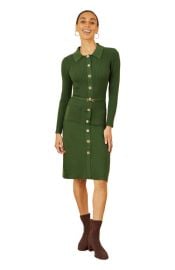 Yumi Belted Rib Knit Midi Dress With Pockets at Nordstrom