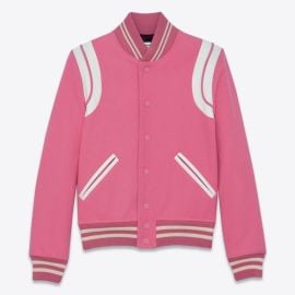 Yves Saint Laurent Jackets amp Coats Ysl Teddy Jacket In Rose Virgin Wool Poshmark at Poshmark