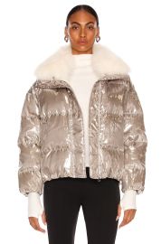 Yves Salomon Fox Collar Puffer Jacket at Forward