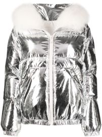 Yves Salomon J Fur Puffer metallic-effect Jacket - at Farfetch