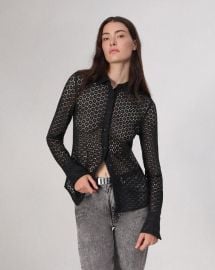 Yvette Lace Shirt - Black rag amp bone at Rag & Bone
