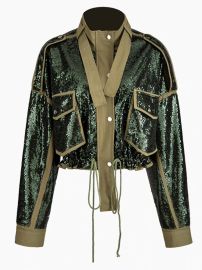 Z Crave Sequins Lace Up Jacket at Zcrave