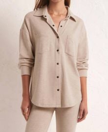 Z Supply Oatmeal Heather Wfh Modal Shirt Jacket Verishop at Verishop