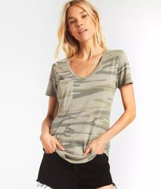 Z Supply The Camo Pocket T-Shirt - Womens T-Shirts in Camo Light Sage Buckle at Buckle