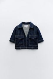 Z1975 CROPPED DENIM SHIRT at Zara