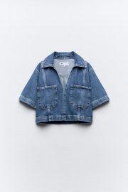 Z1975 Cropped Denim Shirt at Zara