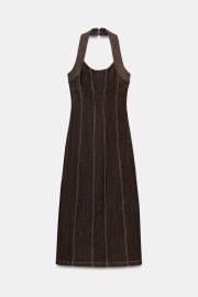 Z1975 Midi Halter Denim Dress at Zara