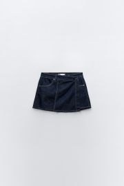 Z1975 WRAP DENIM SKORT at Zara