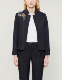 ZADIG VOLTAIRE Vollys peak-lapel woven jacket at Selfridges