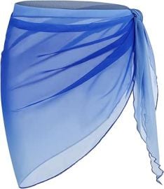 ZAFUL Boho Beach Cover Ups for Women Sarong Coverups Sheer Bikini Chiffon Wraps Skirts for Swimwear at Amazon