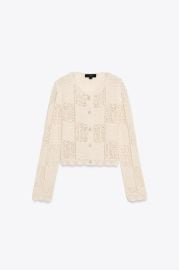 ZARA Pointelle Knit Cardigan at eBay