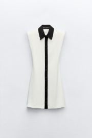 ZARA SLEEVELESS SHOULDER PAD MINI DRESS at Zara