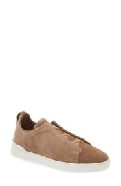 ZEGNA Triple Stitch Suede Slip-On Sneaker at Nordstrom