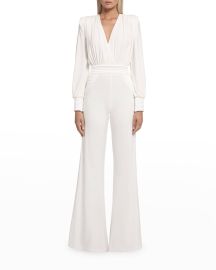 ZHIVAGO Ready Jumpsuit with Satin Paneling at Neiman Marcus