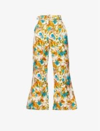 ZIMMERMANN - Estelle floral-print flared high-rise linen trousers com at Selfridges