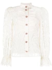 ZIMMERMANN Cream Lyrical Lace Blouse In Cream Verishop at Verishop