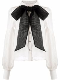 ZIMMERMANN Dancer tie-neck Blouse - at Farfetch