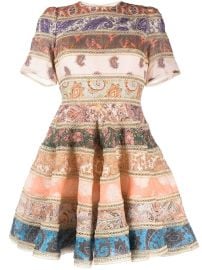 ZIMMERMANN Devi Spliced Mini Dress - at Farfetch