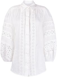 ZIMMERMANN Devi crochet-trim Blouse - at Farfetch