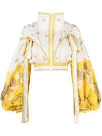 ZIMMERMANN High Tide graphic-print Cropped Jacket - at Farfetch