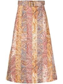 ZIMMERMANN Luminosity paisley-print A-line Midi Skirt - at Farfetch