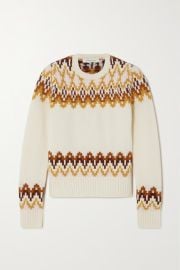 ZIMMERMANN Lyrical Fair Isle merino wool-blend sweater NET-A-PORTER at Net a Porter