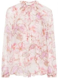 ZIMMERMANN Matchmaker Billow floral-print Blouse Pink at Farfetch