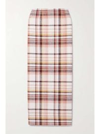 ZIMMERMANN Matchmaker checked linen and cotton-blend midi skirt NET-A-PORTER at Net a Porter